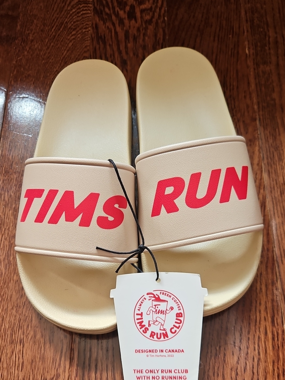 Tims Run Beige Slip-On Sandals